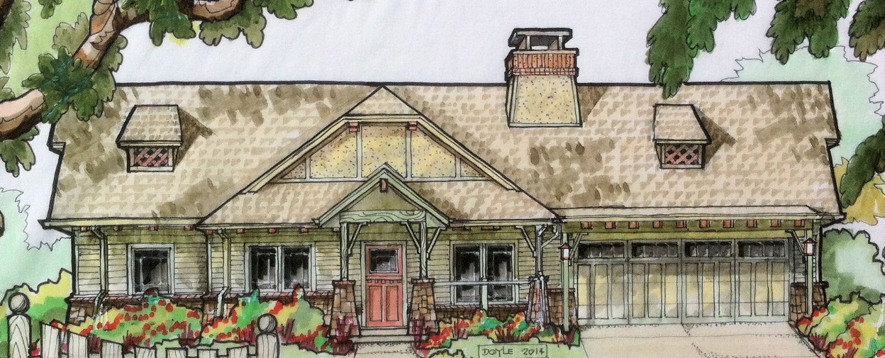 Craftsman Cottage 1, attached garage
