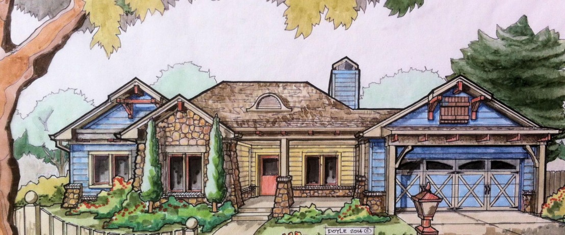 Craftsman Cottage 2, attached garage